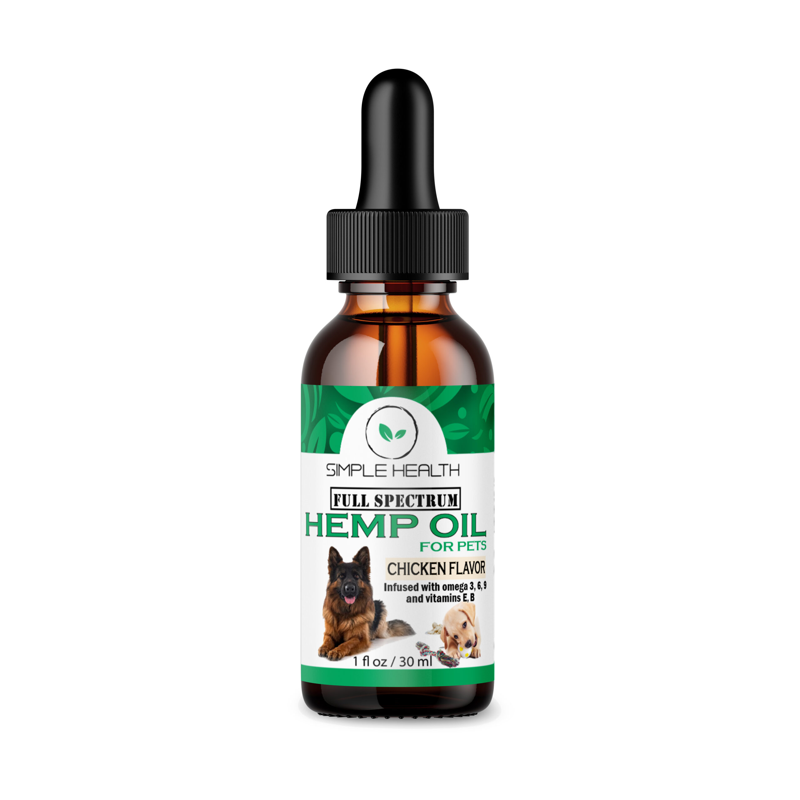 Full Spectrum Hemp oil for Dogs, Cats & Pets, Chicken Flavor
